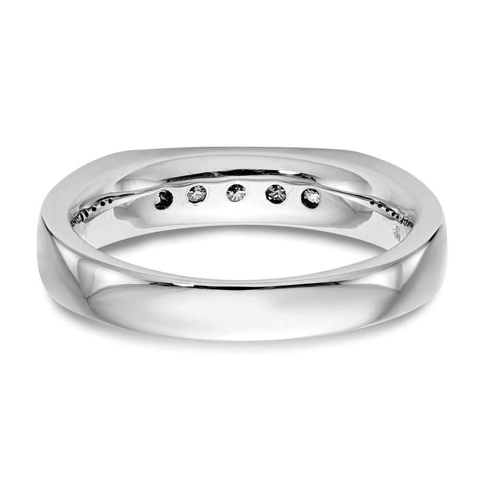 14K White Gold 5-Stone 1/4 carat Round Diamond Complete Channel Band
