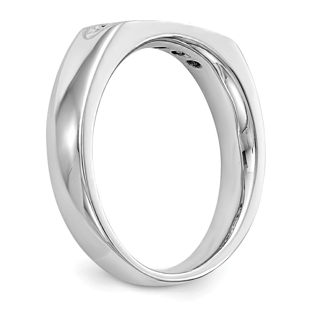 14K White Gold 5-Stone 1/4 carat Round Diamond Complete Channel Band