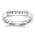 14K White Gold 5-Stone 1/4 carat Round Diamond Complete Channel Band