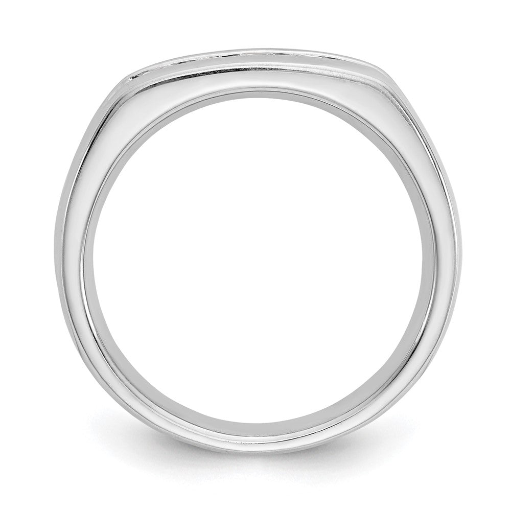 14K White Gold 5-Stone 1/3 carat Round Diamond Complete Channel Band