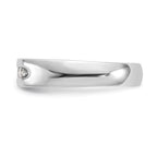 14K White Gold 5-Stone 1/3 carat Round Diamond Complete Channel Band