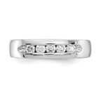 14K White Gold 5-Stone 1/3 carat Round Diamond Complete Channel Band