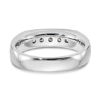 14K White Gold 5-Stone 1/3 carat Round Diamond Complete Channel Band