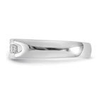 14K White Gold 5-Stone 3/8 carat Round Diamond Complete Channel Band