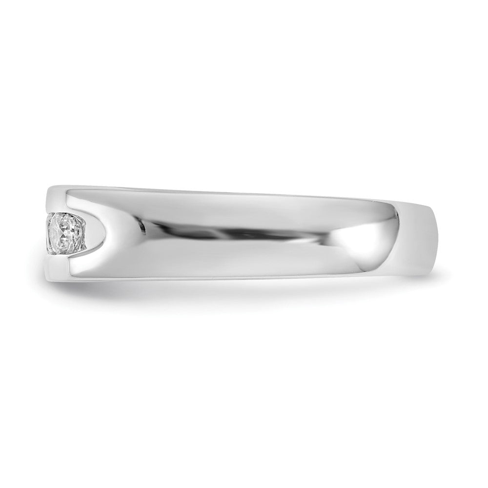 14K White Gold 5-Stone 3/8 carat Round Diamond Complete Channel Band