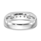 14K White Gold 5-Stone 3/8 carat Round Diamond Complete Channel Band