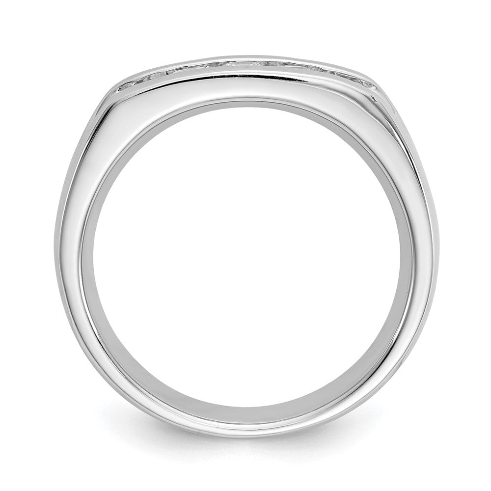14K White Gold 5-Stone 1/2 carat Round Diamond Complete Channel Band
