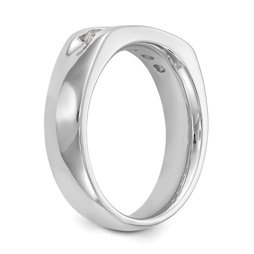 14K White Gold 5-Stone 1/2 carat Round Diamond Complete Channel Band
