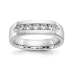 14K White Gold 5-Stone 1/2 carat Round Diamond Complete Channel Band