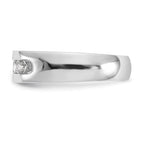 14K White Gold 5-Stone 5/8 carat Round Diamond Complete Channel Band