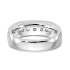 14K White Gold 5-Stone 5/8 carat Round Diamond Complete Channel Band
