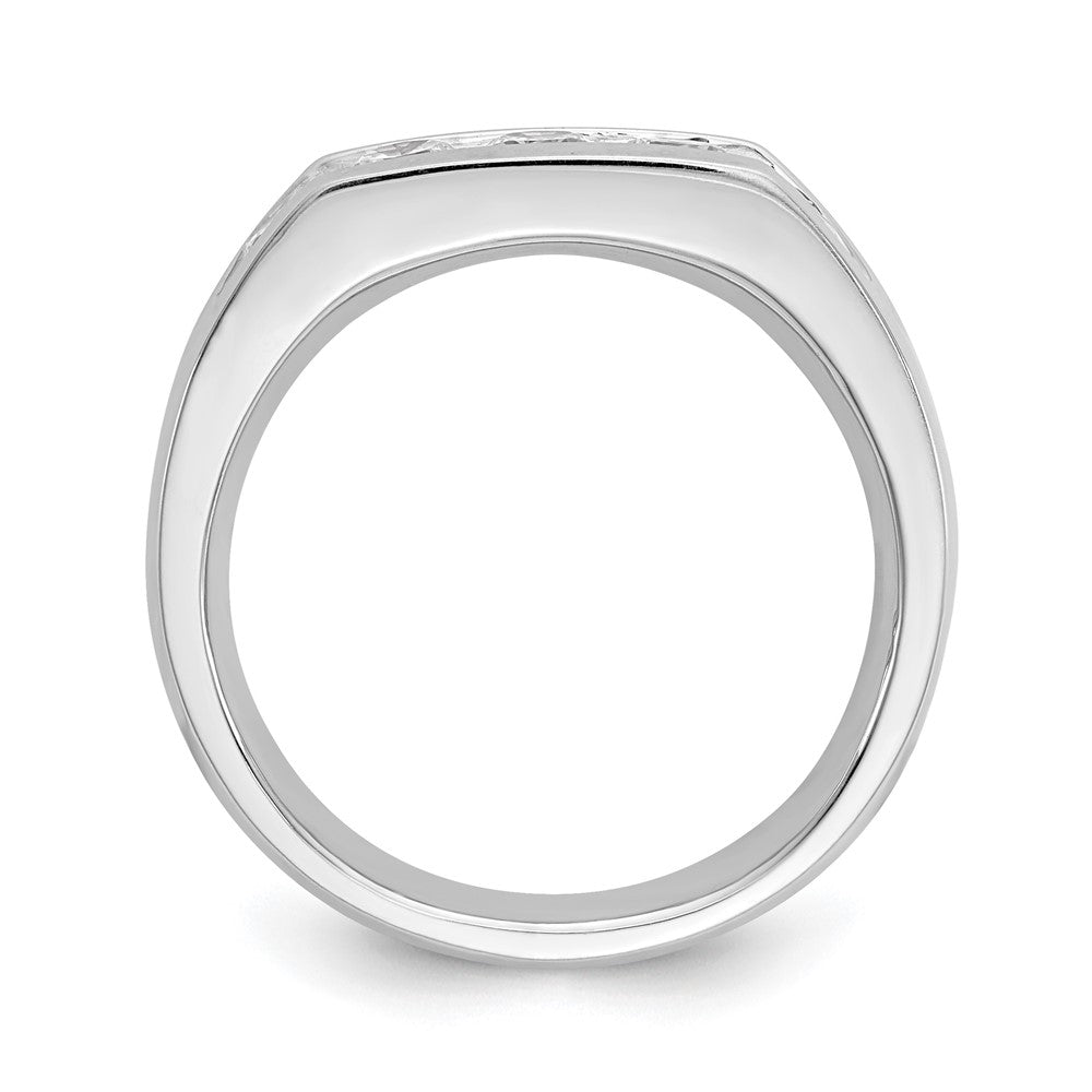 14K White Gold 5-Stone 3/4 carat Round Diamond Complete Channel Band