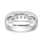 14K White Gold 5-Stone 3/4 carat Round Diamond Complete Channel Band