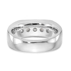 14K White Gold 5-Stone 1 carat Round Diamond Complete Channel Band