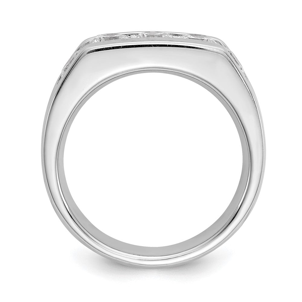14K White Gold 5-Stone 1.25 carat Round Diamond Complete Channel Band