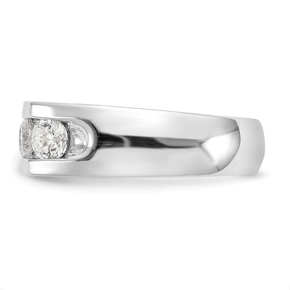 14K White Gold 5-Stone 1.25 carat Round Diamond Complete Channel Band