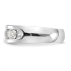 14K White Gold 5-Stone 1.25 carat Round Diamond Complete Channel Band