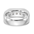 14K White Gold 5-Stone 1.25 carat Round Diamond Complete Channel Band