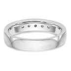 14K White Gold 5-Stone 1/4 carat Round Diamond Complete Channel Band