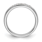 14K White Gold 5-Stone 1/3 carat Round Diamond Complete Channel Band
