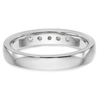 14K White Gold 5-Stone 1/3 carat Round Diamond Complete Channel Band