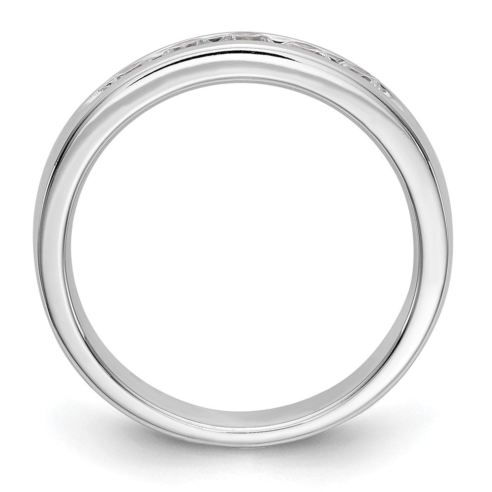 14K White Gold 5-Stone 1/2 carat Round Diamond Complete Channel Band