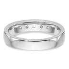 14K White Gold 5-Stone 1/2 carat Round Diamond Complete Channel Band