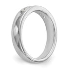 14K White Gold 5-Stone 1/2 carat Round Diamond Complete Channel Band
