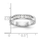 14K White Gold 5-Stone 1/2 carat Round Diamond Complete Channel Band
