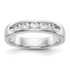 14K White Gold 5-Stone 1/2 carat Round Diamond Complete Channel Band