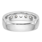 14K White Gold 5-Stone 3/4 carat Round Diamond Complete Channel Band