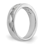 14K White Gold 5-Stone 3/4 carat Round Diamond Complete Channel Band