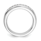 14K White Gold 5-Stone 1 carat Round Diamond Complete Channel Band