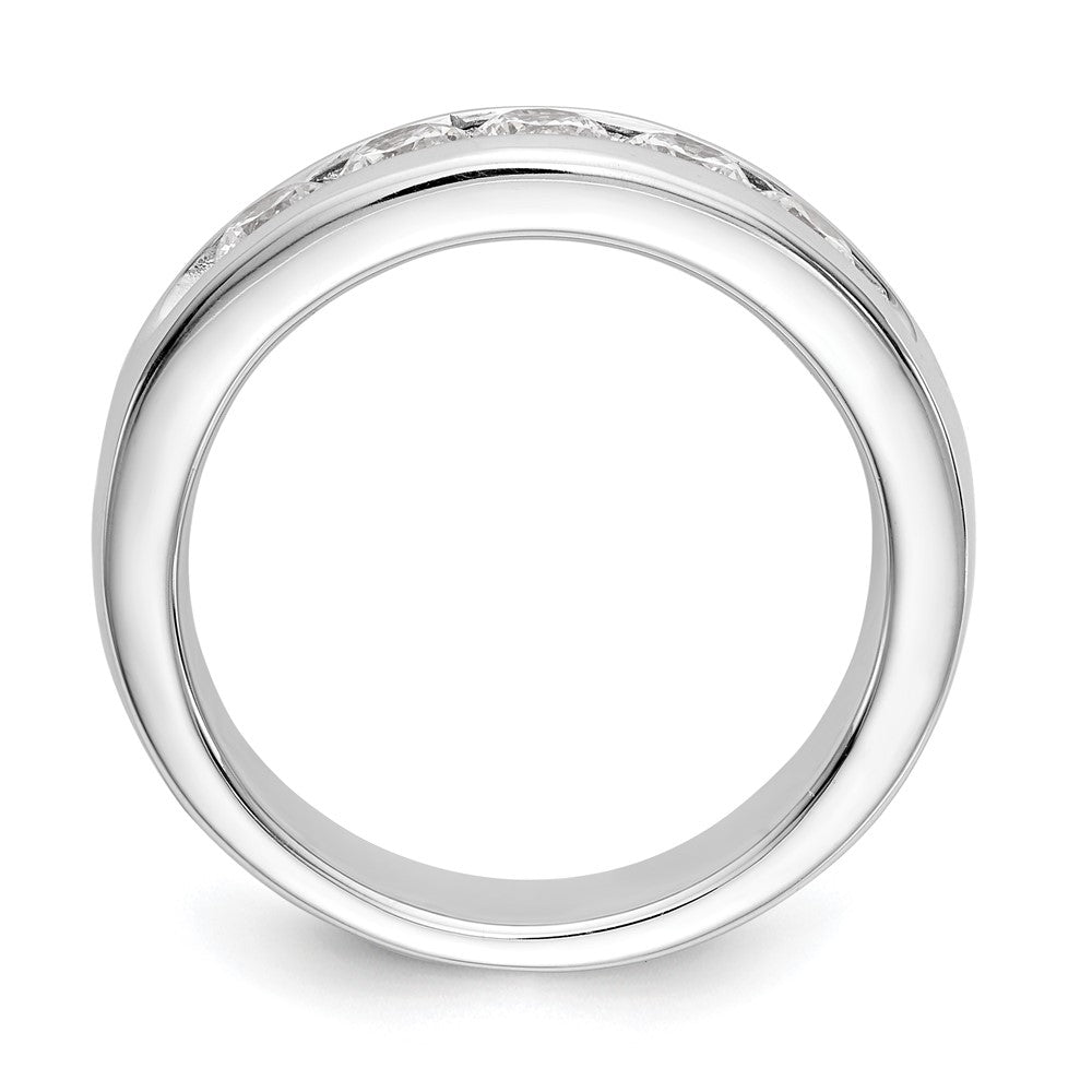 14K White Gold 5-Stone 1 carat Round Diamond Complete Channel Band