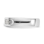 14K White Gold 5-Stone 1 carat Round Diamond Complete Channel Band