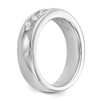 14K White Gold 5-Stone 1 carat Round Diamond Complete Channel Band