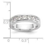 14K White Gold 5-Stone 1 carat Round Diamond Complete Channel Band