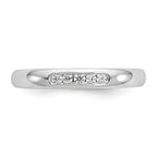 14K White Gold 5-Stone 1/10 carat Round Diamond Complete Channel Band