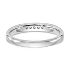 14K White Gold 5-Stone 1/10 carat Round Diamond Complete Channel Band