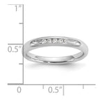 14K White Gold 5-Stone 1/10 carat Round Diamond Complete Channel Band