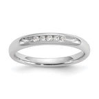 14K White Gold 5-Stone 1/10 carat Round Diamond Complete Channel Band