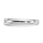 14K White Gold 5-Stone 1/6 carat Round Diamond Complete Channel Band