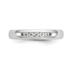 14K White Gold 5-Stone 1/6 carat Round Diamond Complete Channel Band