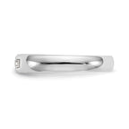 14K White Gold 5-Stone 1/5 carat Round Diamond Complete Channel Band