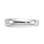 14K White Gold 5-Stone 1/4 carat Round Diamond Complete Channel Band