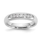 14K White Gold 5-Stone 1/4 carat Round Diamond Complete Channel Band