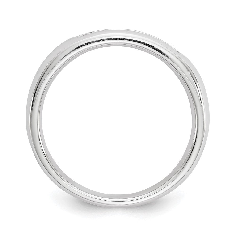 14K White Gold 5-Stone 1/3 carat Round Diamond Complete Channel Band
