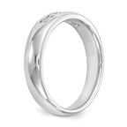 14K White Gold 5-Stone 1/3 carat Round Diamond Complete Channel Band