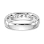 14K White Gold 5-Stone 3/8 carat Round Diamond Complete Channel Band