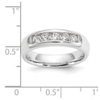 14K White Gold 5-Stone 1/2 carat Round Diamond Complete Channel Band